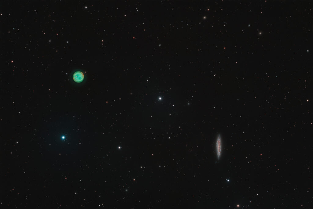 Nébuleuse p^lanétaire du Hibou M97 et Galaxie M108