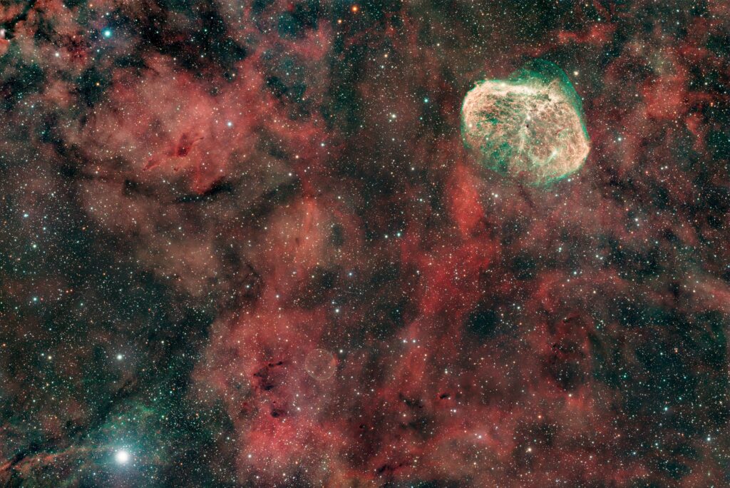 Nébuleuse du Croissant NGC6888 + Soap Bubble Nebula (PN G75.5+1.7)